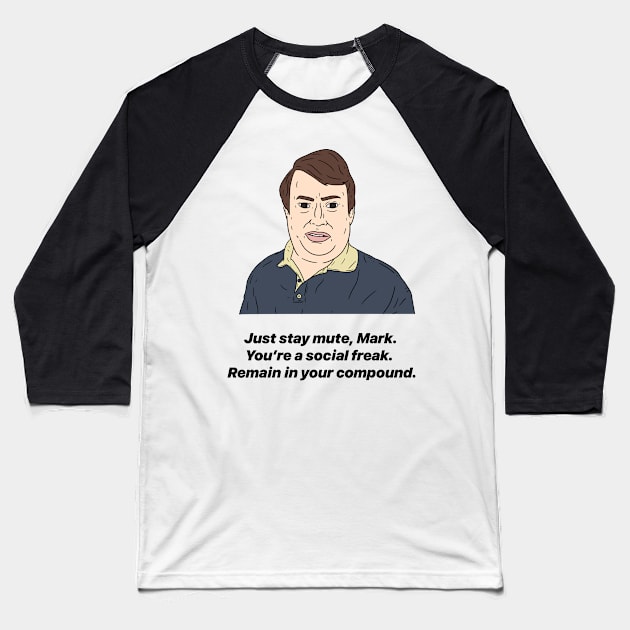 MARK CORRIGAN | SOCIAL FREAK Baseball T-Shirt by tommytyrer